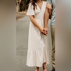 Cream Midi Dress